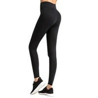 Kpoplk duge joge hlače za žene visoke, ženske visoko struk mrežne nogu s bočnim džepovima, temmske kontrole