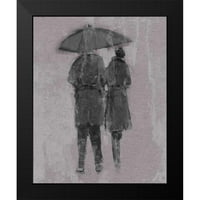 Studio W crni moderni uokvireni muzej umjetnički print pod nazivom - Rain Romance II
