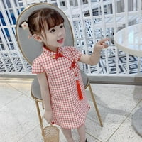 Djevojke oblače kineski qipao kratki rukav Cheongsam haljina za rođendansku haljinu princeze