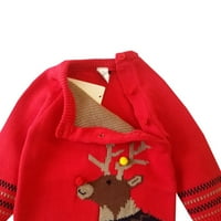 Godderr Toddler Baby Girge Božićni pleteni džemper za djecu Pulover Zimski džemper snjegović džemper